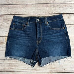 Levi's Blue Dark Wash High-Rise Denim Jean Shorts Size 30
